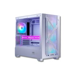 Gabinete XPG lander 300 blanco con argb y vidrio templado