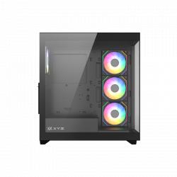 Gabinete XYZ titanium view x-cs-titanium300-b 4 aurax 120mm