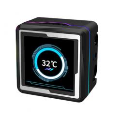 Water cooler cpu raidmax lm240 rgb lcd display black