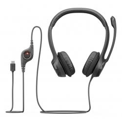 Auriculares logitech h390 usb-c negro con microfono