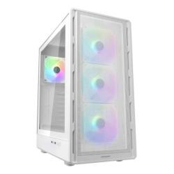 Gabinete gamer cougar airface pure rgb white blanco 4 fan cooler rgb 120mm