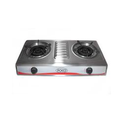 Anafe industrial foco 2 hllas acero inoxidable c/encendido