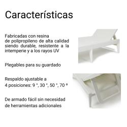 Reposera toomax numana 60.8x80x168 ratan blanco