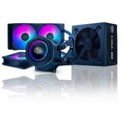 KIT COOLER MASTER MWE GOLD 650W V3 NM FR (No Modular) + MASTERLIQUID 240 CORE NE