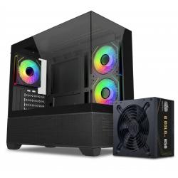 Kit cooler master mwe gold 650w v3 nm fr (no modular) + 490 elite