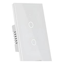 Tecla Hunnox Smart Tactil 2 Canales Compatible Google Alexa Color Blanco