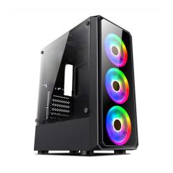 Gabinete Gamer Jalatec con fuente 750W Reales 80+bronze