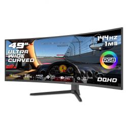 Monitor solarmax 49 Pulgadas frameless dqhd 144 Hdmi DP rgb black