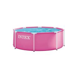 Pileta Estructural Intex Metal Frame Rosa 244x76 cm