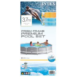 Pileta Estructural Redonda Intex Prism Frame Premium 366x76 cm con Bomba