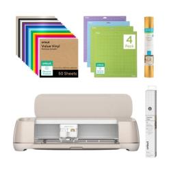 Cricut Maker 4 Rosa Marfil Plotter de Corte + Vinilos y Tapetes