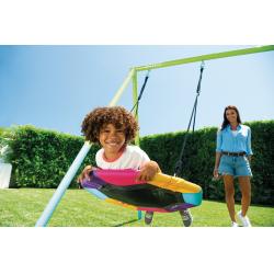 Juego De Plaza Dos Hamacas + Mecedora verde Celeste 27485/4