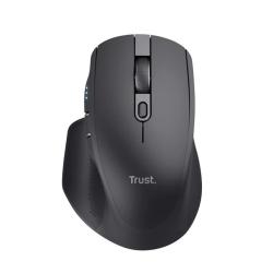 Mouse Inalámbrico Trust Ozaa+ Recargable RF y Bluetooth Negro