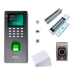 Kit Control de Acceso ZKTECO LF20 con Tarjeta, Botón y Cerradura