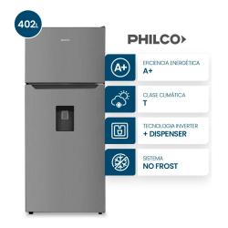 Heladera Philco Top Mount Inverter No Frost 402L Acero Inoxidable
