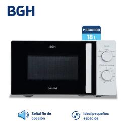 Microondas BGH B118MB25 Mecánico 18L 700W Blanco