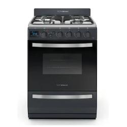 Cocina multigas 58cm Negra Evo Ormay c/grill eléctrico