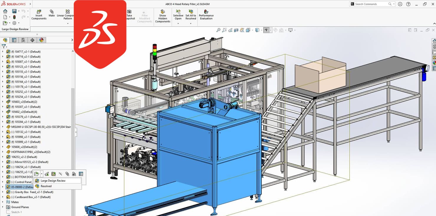 SolidWorks tiene un puntaje de 65 sobre 100 en esta categoría. Nivel: Funcional.