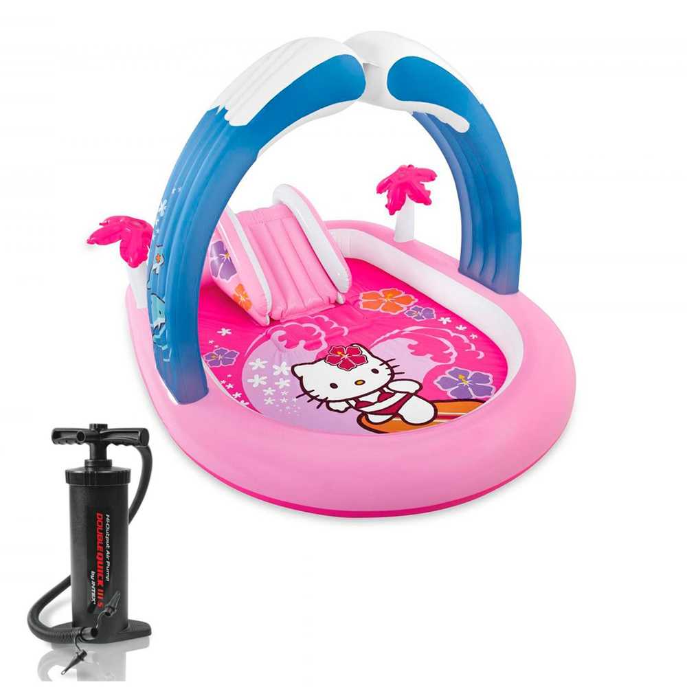 Combo Intex Play Center Inflable Kitty + Inflador 24382/7