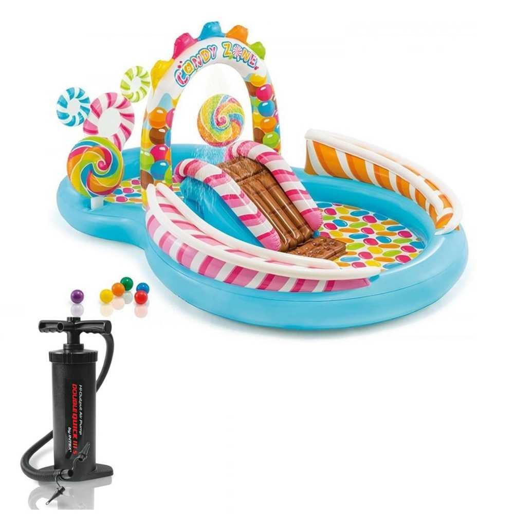 Combo Intex Play Center Inflable Zona De Dulces + Inflador 24387/2