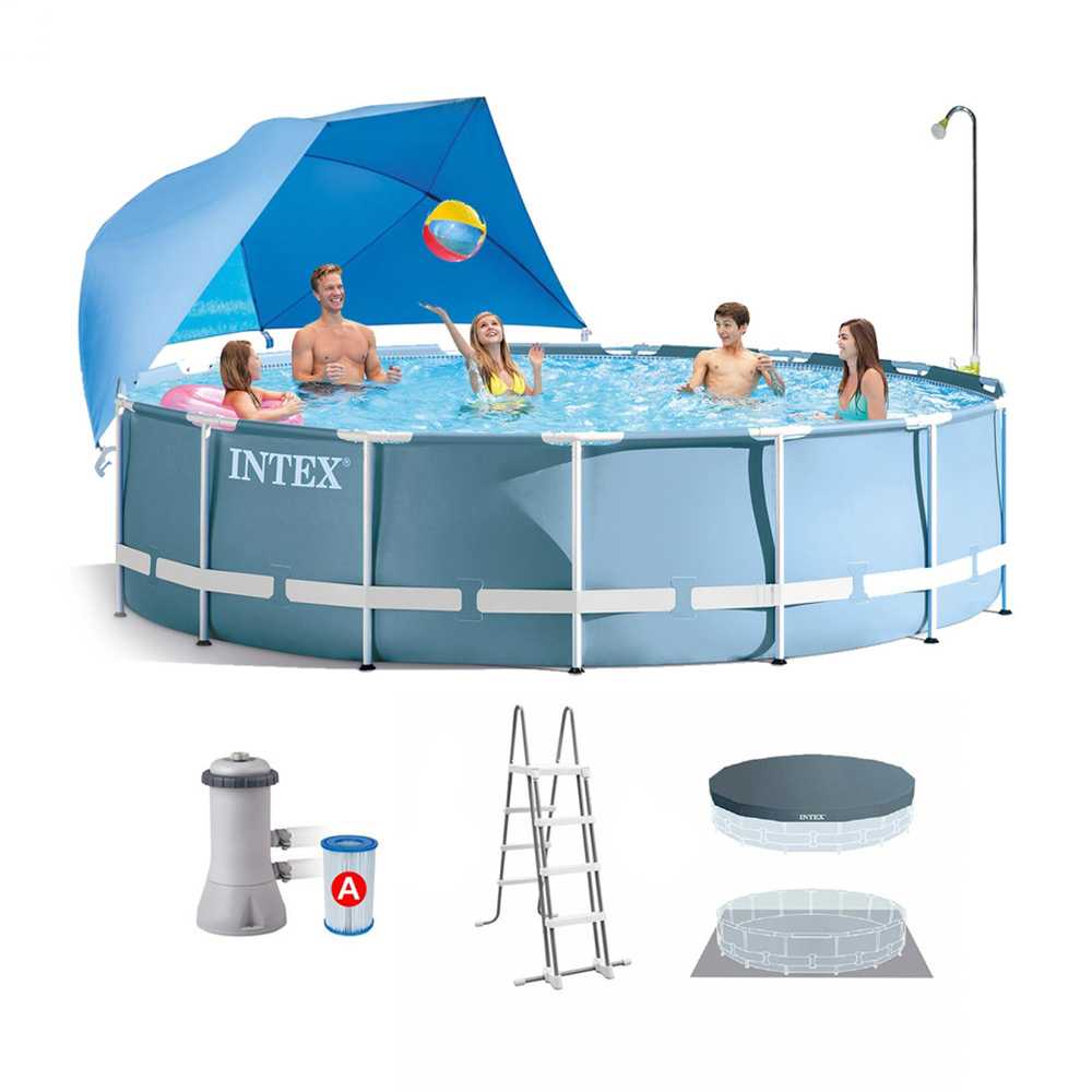 Combo Intex Pileta + Sombrilla + Ducha 24448/2