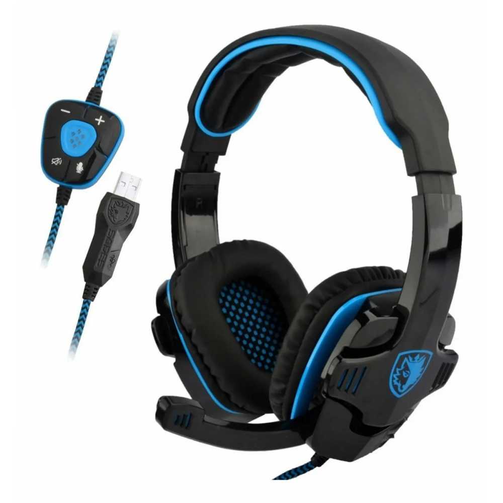 Auricular Headset Gamer Sades SA-901 NEGRO/AZUL