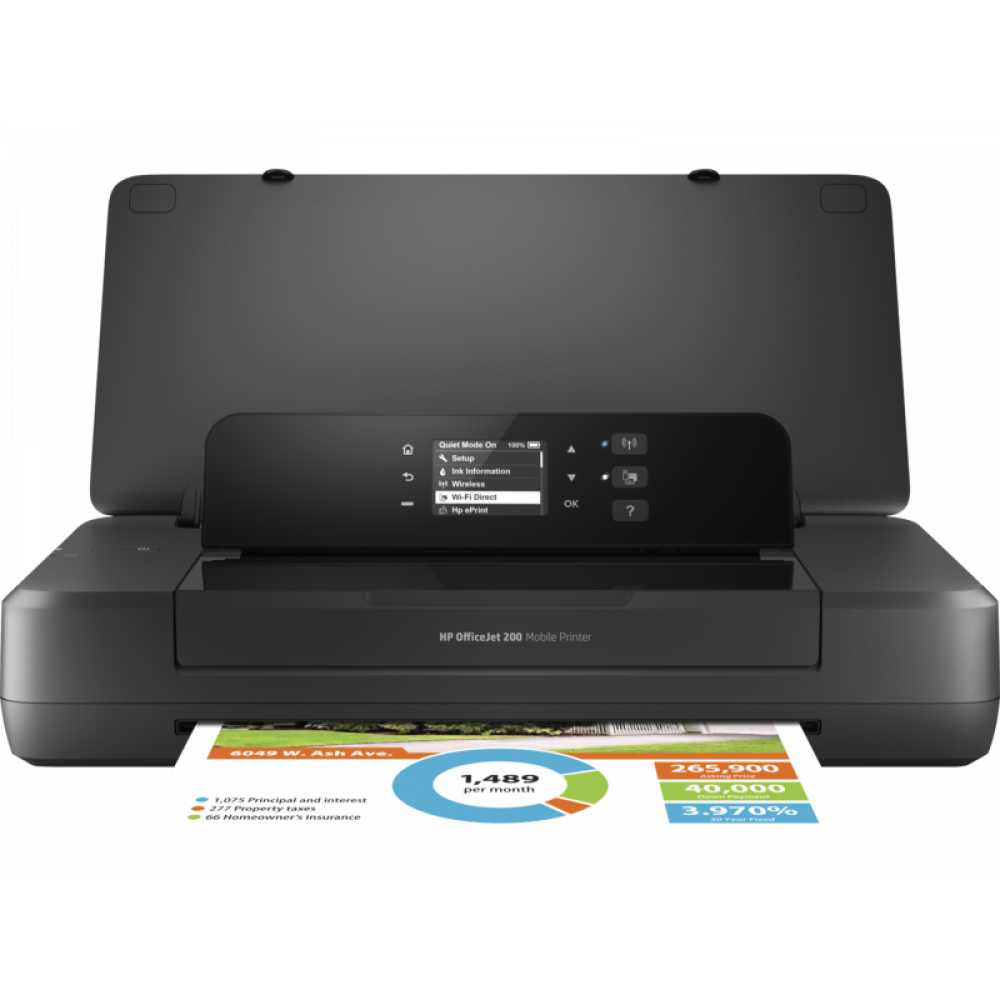 Impresora portatil a color HP OfficeJet 200 Wifi