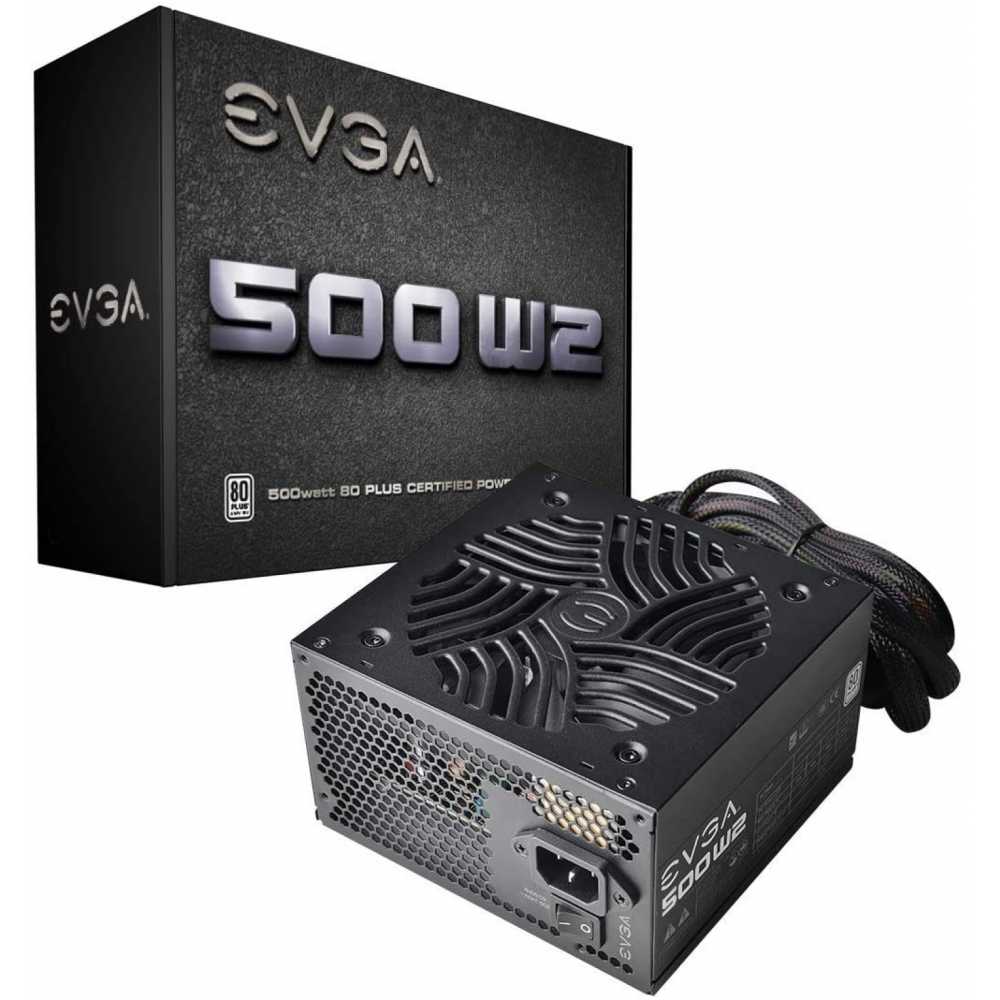 FUENTE GAMER EVGA 500W W2 80 PLUS