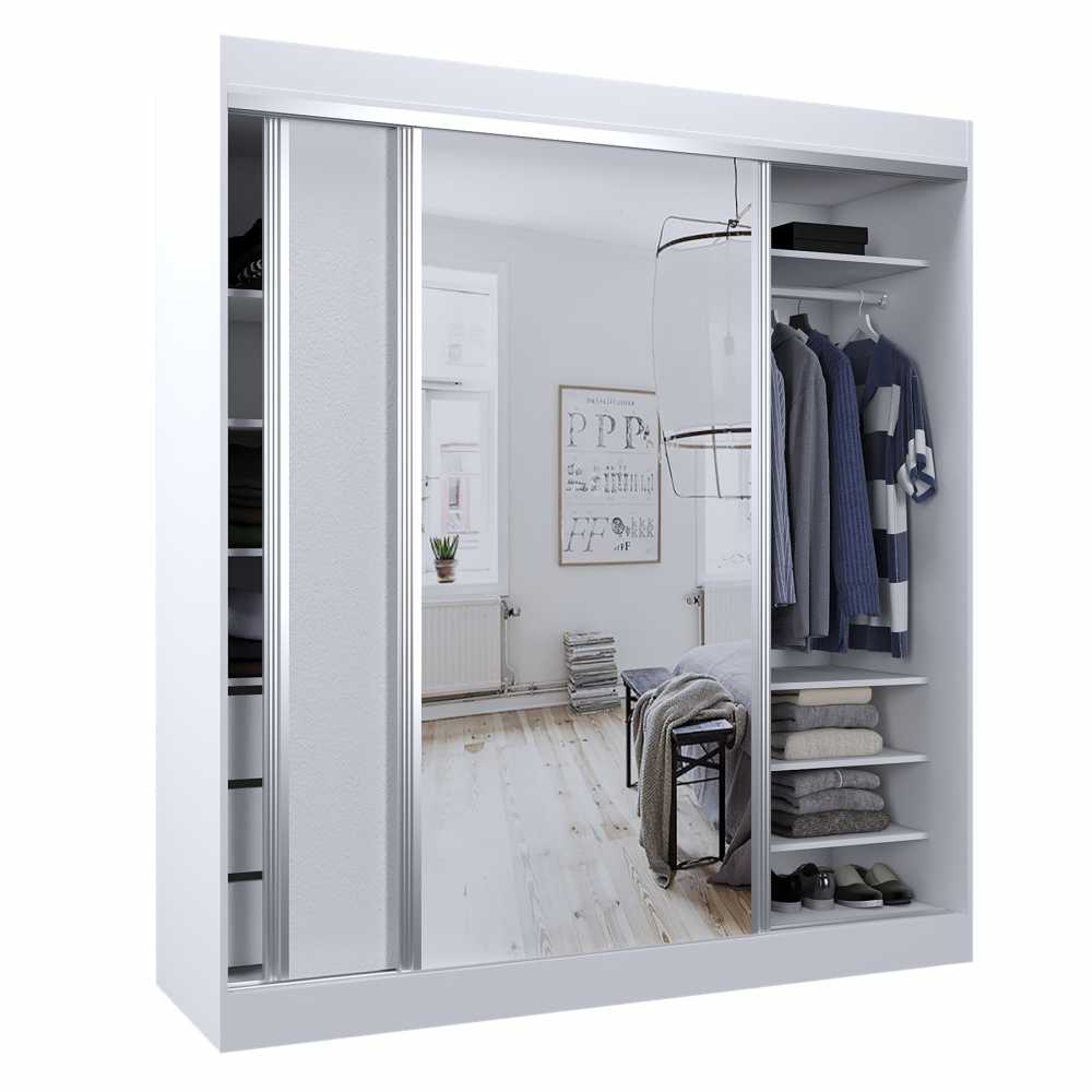 Placard CORSA Ropero Vestidor 180x200 con espejo Blanco