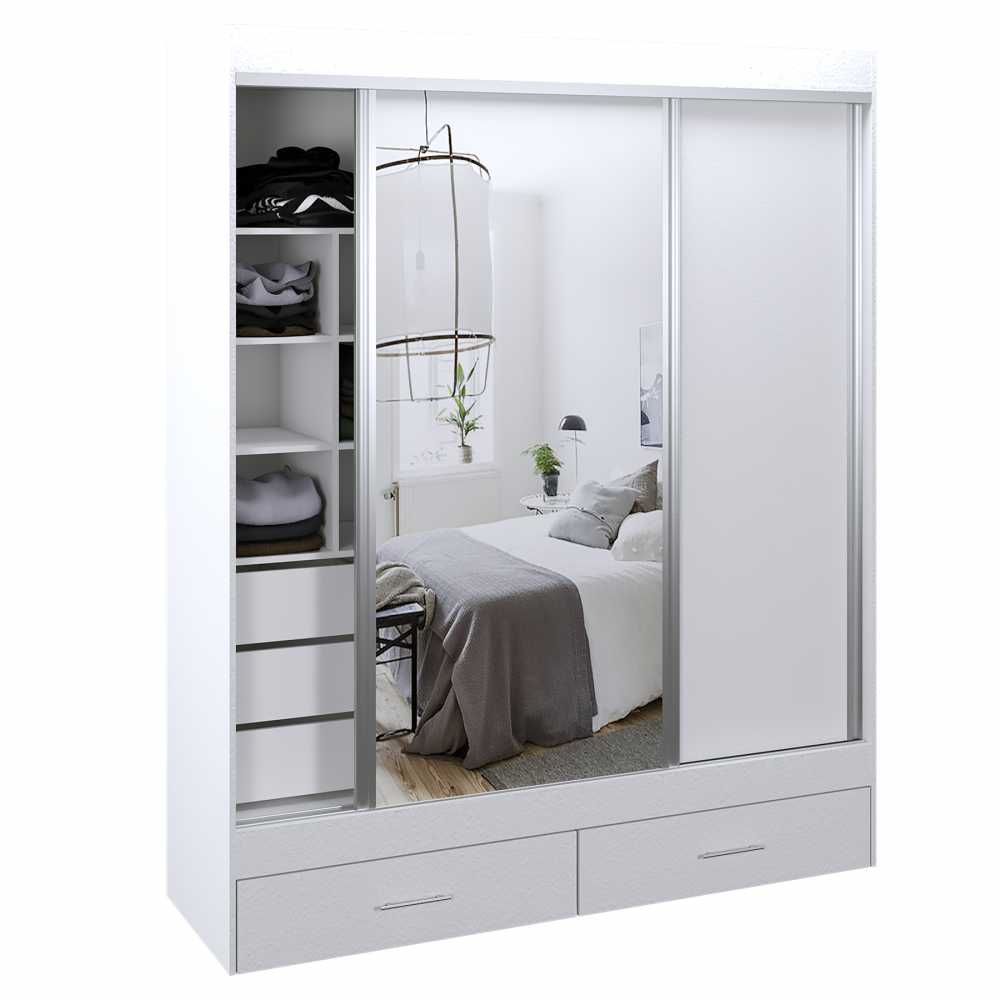 Placard CORSA Ropero Vestidor con Espejo 180x220 Blanco