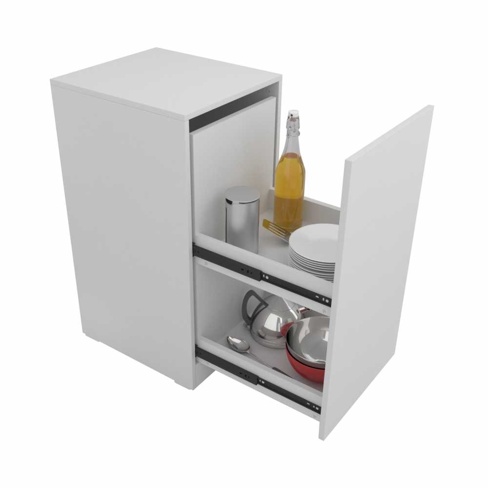 Despensero Bajo CORSA  con Puerta Extraible Blanco