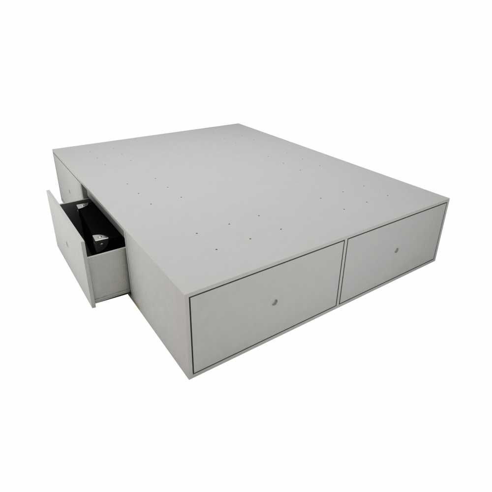 Base De Colchon CORSA 150 cm Con 6 Cajones Blanco