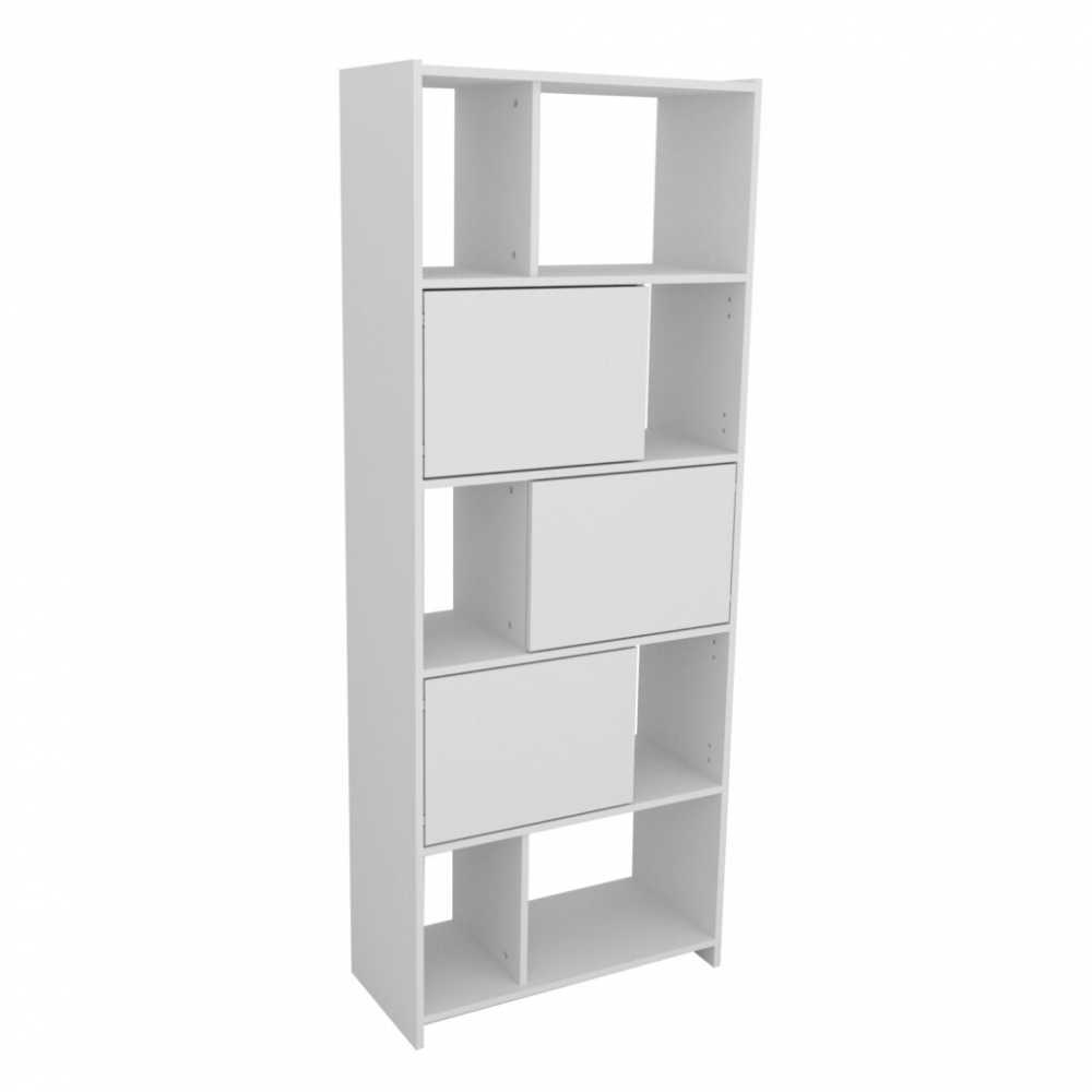 Biblioteca CORSA Estanteria Desplazada 3 Puertas Blanco