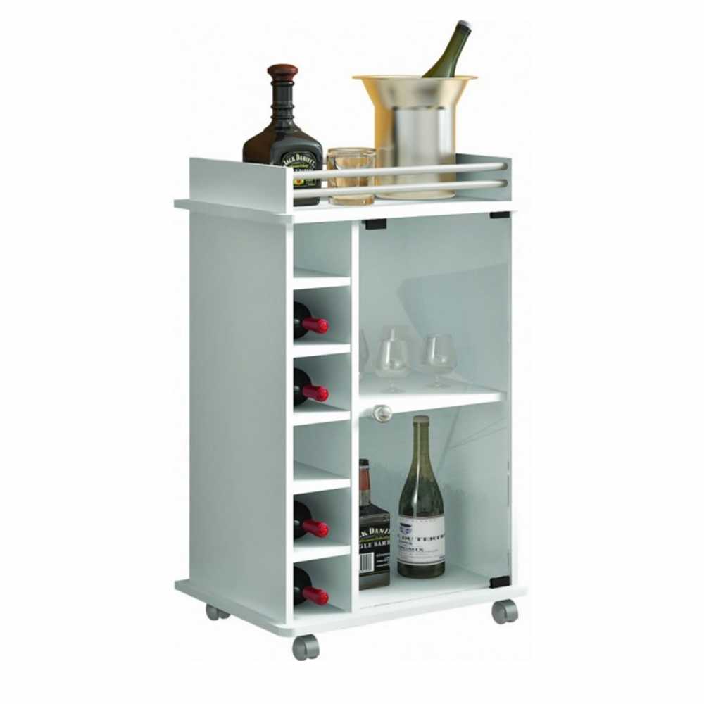 Mesa de arrime CORSA con bodega blanco