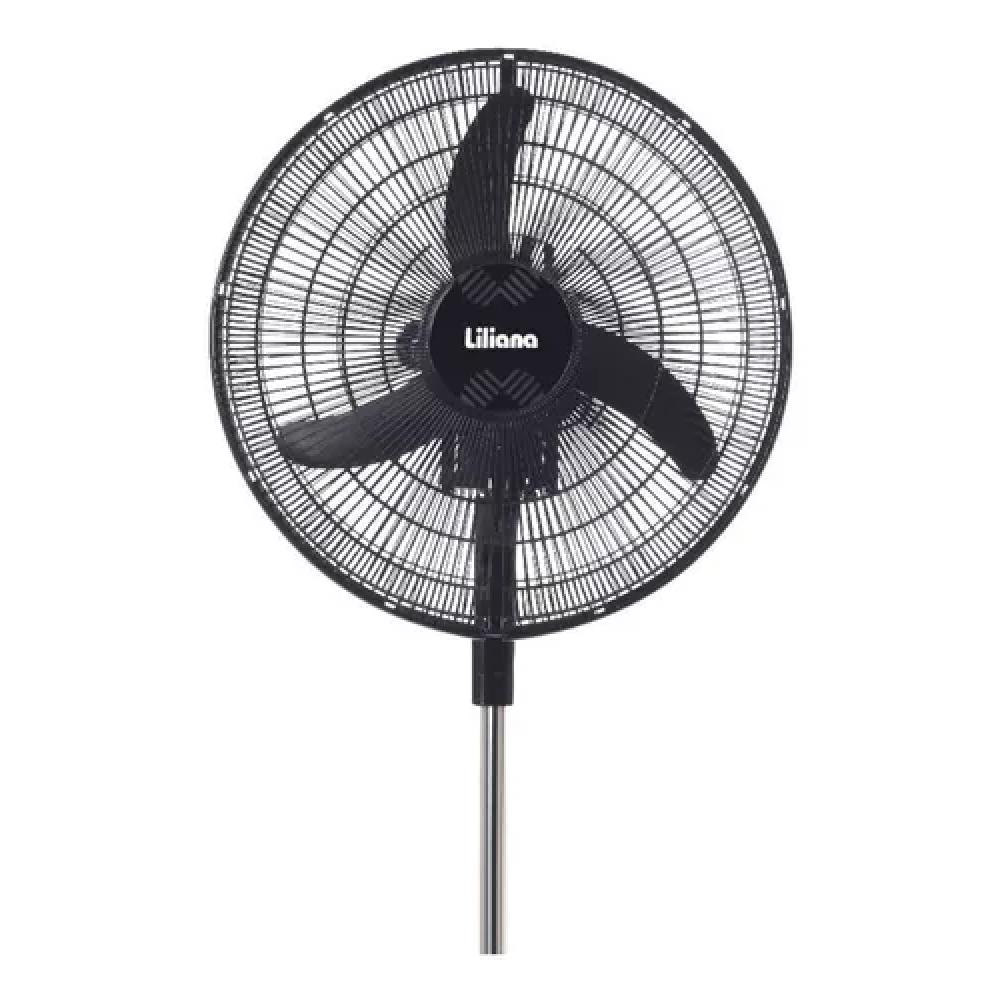 Ventilador De Pie Liliana Negro 3 Palas 18 Diametro