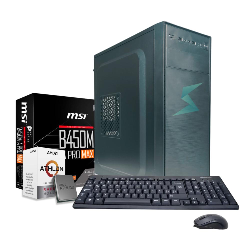 PC ECO ATHLON 3000G + 8GB+ SSD 240GB - GRAFICOS VEGA 3 + TEC y MOUSE REGALO