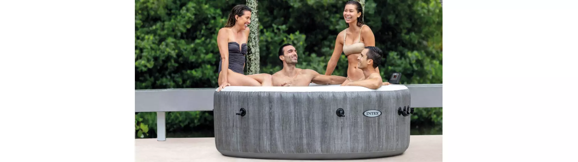 Spa hinchable Greywood Deluxe diseñado para 4 personas