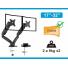 Soporte Intelaid Doble Monitor 13 a 27 USB Audio IT-DGB2U
