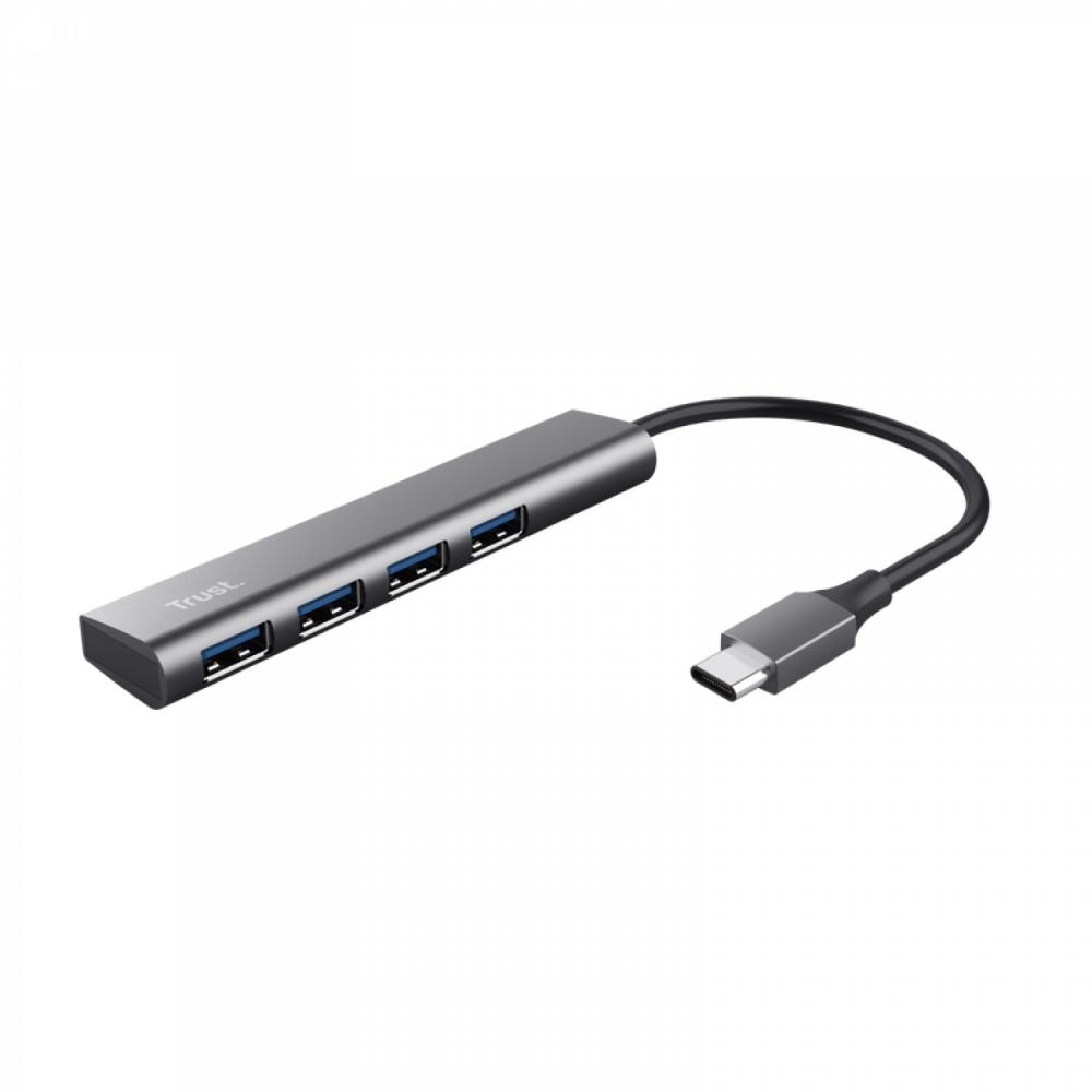 Hub USB Trust Halyx USB-C a Puertos USB-A 3.2 Gen1 Aluminio