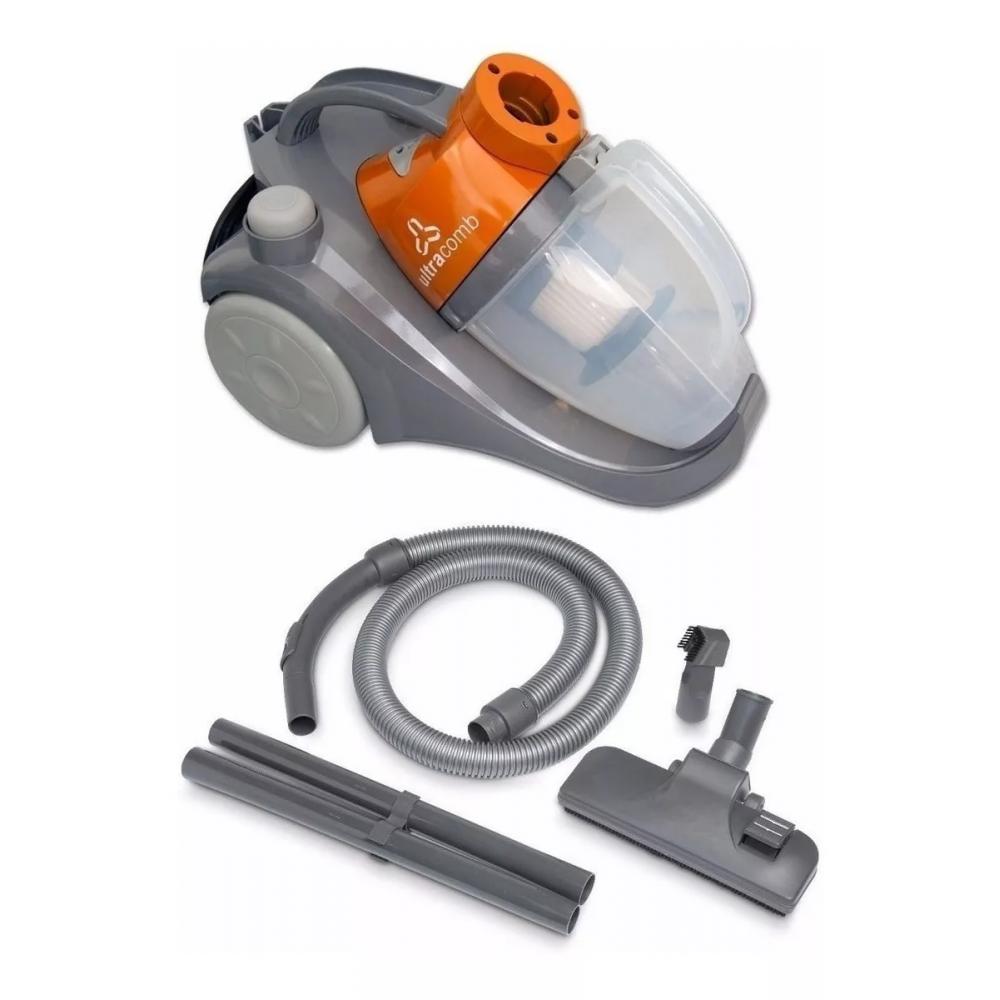 Aspiradora Ultracomb Sin Bolsa 1600w Filtro Hepa Ep Color Gris/Naranja