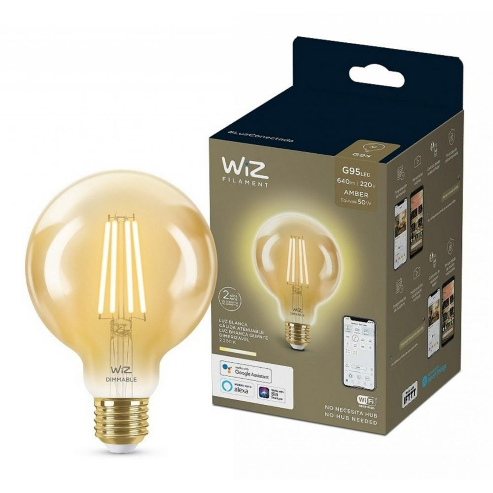 Lampara Inteligente WIZ Led Smart G95 TW/7W E27 Amber 6/1PF