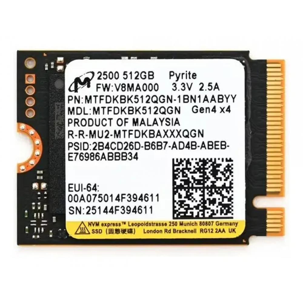 Disco solido SSD Micron 512GB NVMe M.2 OEM