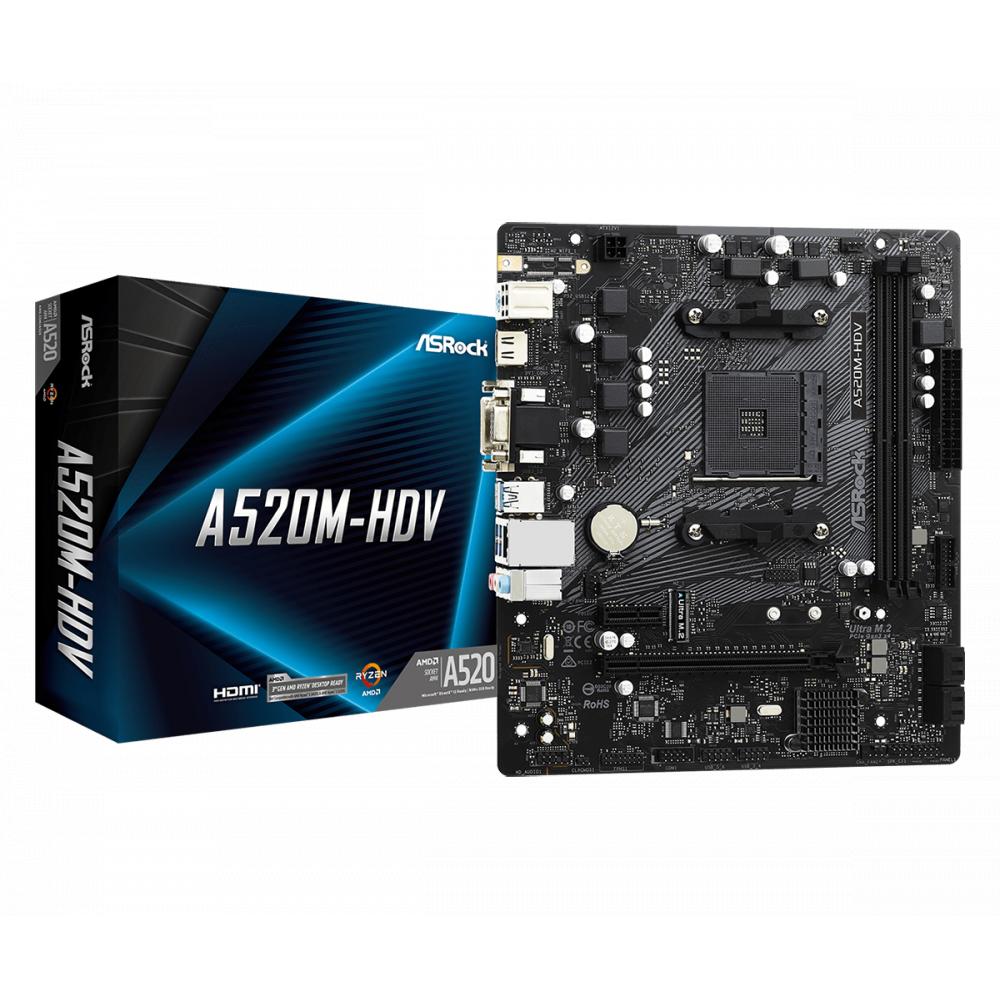Mother Asrock (AM4) A520M-HDV
