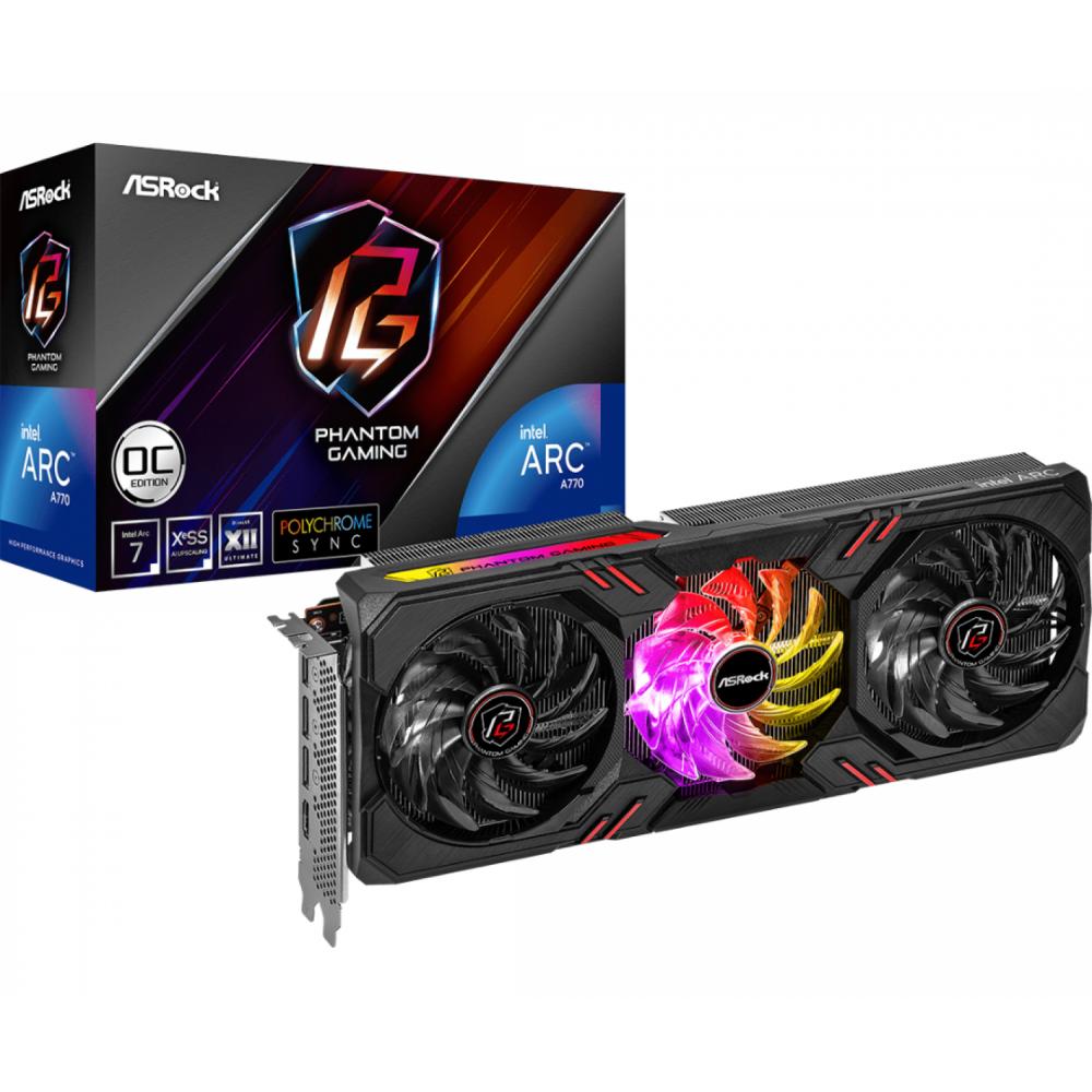 Placa de video intel arc a770 16gb asrock phantom gaming