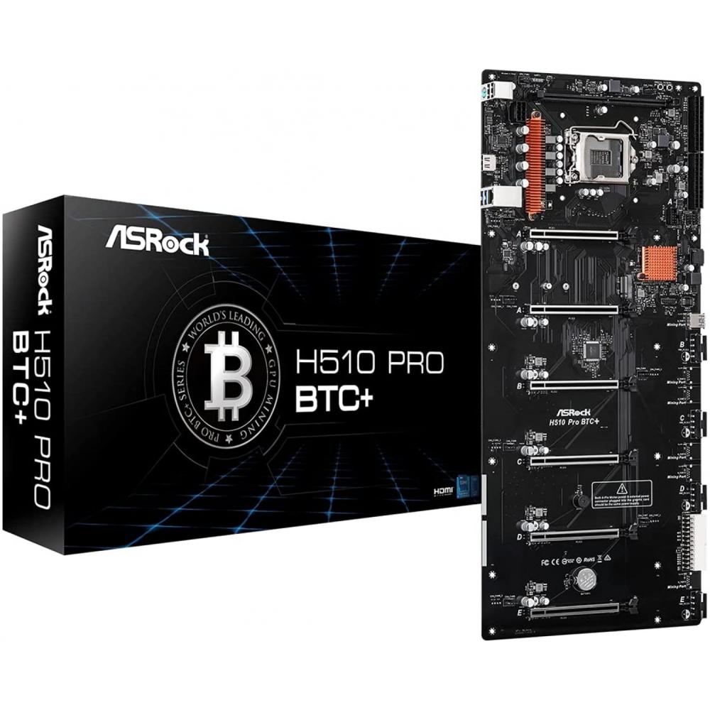 Mother asrock (lga1200) h510 pro btc+ mineria pci-ex6