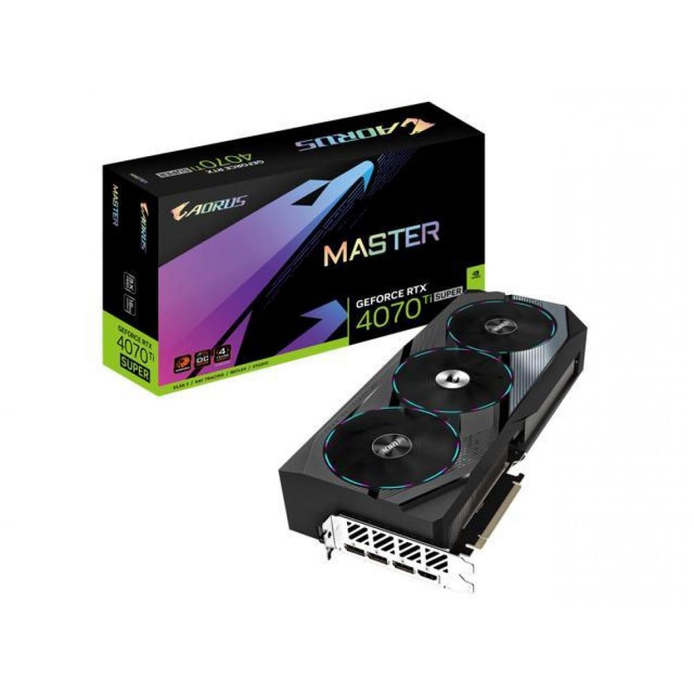 Placa de video gigabyte rtx 4070 ti super aorus master 16gb 256 bit ddr6