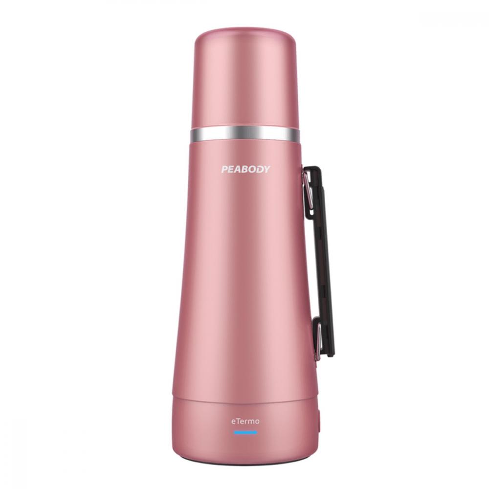 Termo Electrico Peabody E-termo 1 Litro Mate Bombilla Color Rosa
