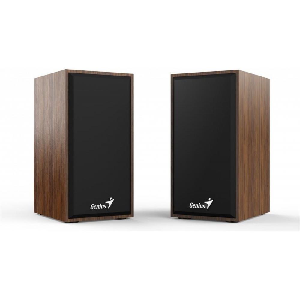 Parlante Stereo Genius Pc Notebook Color Madera USB