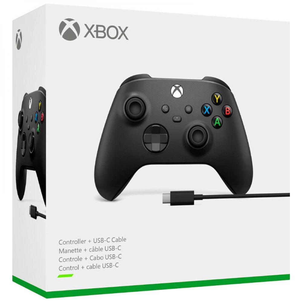 Joystick Xbox One X/S Wireles Controller - Black + Usb Cable