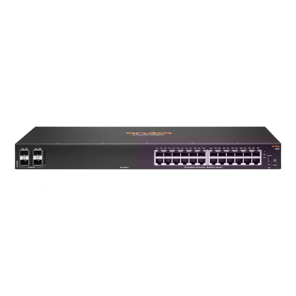 Switch Hpe Aruba 6100 24p Giga + 4sfp+ Rack
